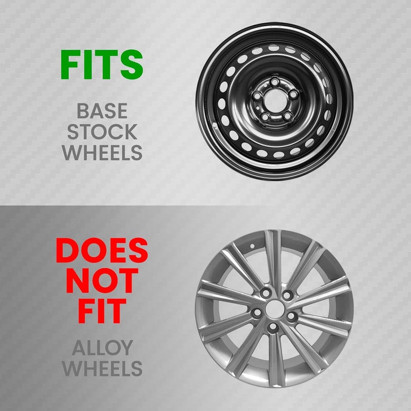 BDK Hubcaps Wheel Covers for Cars Premium Silver and Gunmetal Hubcaps 16" Wheel Rim Cover Replacement Snap On Hubcaps for Toyota Camry Corolla Style Automotive (4-Pack) - Image 5